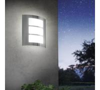 Eglo City Stainless Steel Outdoor Wall Light - Weatherproof (Ip44) - (D) 23.5Cm In Silver Silver