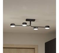 EGLO Clavellina LED ceiling light, black, 4-bulb