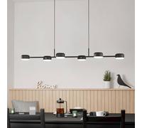 EGLO Clavellina LED pendant light, black, 6-bulb