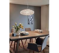 Eglo Clemente 2-Light Glass Chrome Pendant