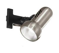 Eglo Clip on Reading Light Manhattan, clamp lamp for Bed and Desk, spot Light Made of matt Nickel Metal and Black Plastic, Lighting Clip with E27 Socket