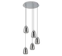 Eglo Cluster Pendant Lighting Alobrase, Ceiling Light Fitting with 5 Shades