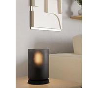 Eglo Table lamp Colomera, Elegant Bedside lamp, Room Decoration Bedroom, Living Room Lighting, Black Metal and Smoked Glass, E27 Socket, Ø 12 cm