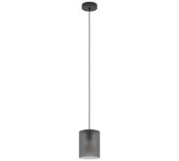 Colomera Black Steel & Glass Modern Minimalist Pendant EGLO Black One Size