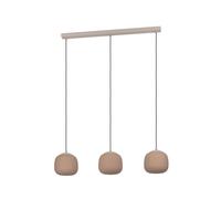 Eglo Cominio Two Toned Satin Glass 3-Light Pendant in Taupe EGLO Taupe