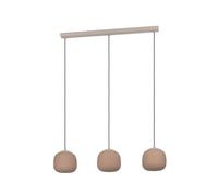 Eglo Cominio Two Toned Satin Glass 3-Light Pendant In Taupe Taupe One Size