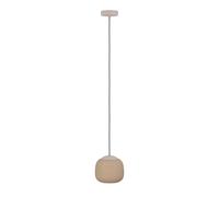 Eglo Cominio Two Toned Satin Glass Single Pendant Light In Stone Stone One Size