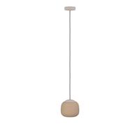 EGLO Feniglia Natural Linen Drum-Shaped Ceiling Light - Black