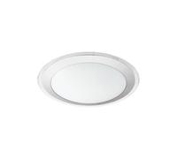 EGLO Competa 1 LED Ceiling Light 1-Bulb Material: Steel and Plastic, Colour: Silver, White, Diameter: 33.5 cm