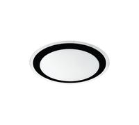 EGLO Competa 2 LED Ceiling Light, 1 Bulb Wall Light, Ceiling Light Made of Steel and Plastic in White, Black, Clear, Living Room Lamp, Warm White, Diameter 33.5 cm