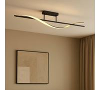 Eglo Conaprato Black & Brushed Brass Modern Ceiling Light Black One Size