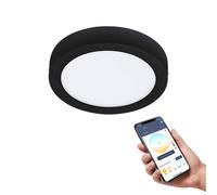 EGLO connect Fueva-Z ceiling lamp, Ø 21cm black