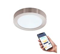 EGLO connect Fueva-Z ceiling lamp, Ø 21cm nickel