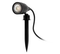EGLO connect ground spike spotlight Nema 1-C, smart home outdoor light, plastic ground spike lamp, colour: black, socket: GU10, dimmable, adjustable white tones and colours, IP44