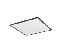 Eglo Connect.z Smart Home LED Panel Moradillo-Z, 60x60 cm, ZigBee Ceiling Light Fixture, Matte, app and Voice Control Alexa, Warm-Cool White, RGB, dimmable, Black Flush Mount lamp