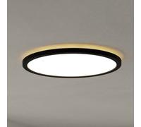 Eglo Connect.z Smart Home LED Bathroom Ceiling Light Rovito-Z, ZigBee, app and Alexa Voice Control, Warm White-Cold White, RGB, dimmable Ceiling lamp, Black, IP44, Ø 39 cm