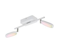 Eglo 97692 PALOMBARE-C LED Two Spotlight Fitting in White Steel