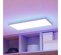 Eglo Connect.z Smart Home LED Bathroom Ceiling Light Rovito-Z, ZigBee, app and Alexa Voice Control, Warm White-Cold White, RGB, dimmable Ceiling lamp, White, IP44, 57x30 cm