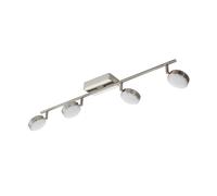 Eglo Connect LED Ceiling Spotlight Corropoli-C, Smart Home 4-Light spot, Ceiling lamp Made of Steel and Plastic, Colour: matt Nickel, White, dimmable, Adjustable White Tones and Colours
