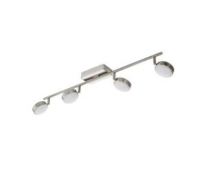 Eglo Connect LED Ceiling Spotlight Corropoli-C, smart Home 4-Light spot, Ceiling lamp Made of Steel and Plastic, Colour: matt Nickel, White, dimmable, Adjustable White Tones and Colours