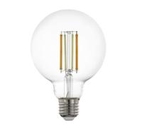 EGLO connect LED E27 lamp, Smart Home vintage clear bulb | LED globe 6 watts (equivalent to 60 watts), 806 lumens, E27 dimmable LED, adjustable colour temperature, LED bulb G80, Ø 8 cm