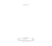 Eglo Connect LED Pendant lamp Moneva-C, Single Light Hanging lamp, Pendant Light Made of Steel and Plastic in White with Colour Temperature Change (Warm, Neutral, Cold), RGB, dimmable, Ø 40.5 cm