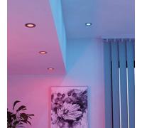 EGLO connect LED recessed light Fueva 6-Z, grey, set of 3