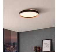 Eglo Montemorelos-Z Black Aluminium Modern Smart Control, Colour Changing Ceiling Light, (D) 42Cm