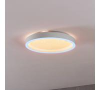 Eglo Montemorelos-Z White Aluminium Modern Smart Control, Colour Changing Ceiling Light, (D) 42Cm