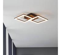 Eglo Paranday-z Black Steel Smart Control Colour Changing Ceiling Light L52cm, Black