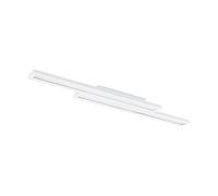 EGLO Connect Saliteras-C 2-Bulb LED Ceiling Light Steel and Plastic in White, Colour Temperature Changing (Warm, Neutral, Cold), RGB Dimmable Length 116 cm