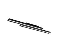 EGLO Connect Saliteras-C LED Ceiling Light 2-Bulb Steel and Plastic in Black, White, Colour Temperature Changing (Warm, Neutral, Cold), RGB Dimmable Length 116 cm