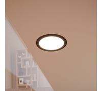 EGLO connect Smart LED recessed light Fueva 6-Z, black, Ø16cm