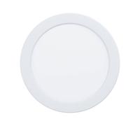 Eglo Connect.z Smart-Home recessed LED Bathroom Spotlight Fueva 6-Z, Flat, Ø 16.6 cm, ZigBee, app and Alexa Voice Control, RGB, Warm-Cold White, dimmable, White Metal Ceiling spot, IP44