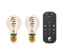 Eglo Connect-Z E27 Led A60 Amber - 2-Pack Smart Spiral Bulbs With R... NEW