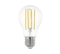 Eglo Connect.z Smart Home E27 LED Filament Light Bulb, A60, ZigBee, app and Voice Control, dimmable, Neutral White, 806 Lumen, 6 watt, Vintage Lightbulb Transparent