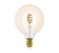 Eglo Connect.z Smart Home E27 LED Filament Light Bulb, G125, ZigBee, app and Voice Control, dimmable, White tunable Light (Warm - Cool White), 360 Lumen, 5 watt, Vintage Lightbulb Amber
