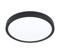 Eglo Connect.z Smart-Home LED Bathroom Ceiling Light Fueva 6-Z, Ø 38,9 cm, ZigBee, app and Alexa Voice Control, Light Colour (Warm White-Cold White), dimmable Ceiling lamp, Black, IP44