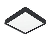 Eglo Connect.z Smart Home LED Bathroom Ceiling Light Fueva 6-Z, ZigBee | app and Alexa voice control, warm white-cold white, RGB, dimmable ceiling lamp, black, IP44, 22x22 cm