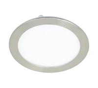 Eglo Connect.z Smart Home LED Bathroom Spotlight Fueva-Z | flat spot light for ceiling, Ø 6.5 inches, ZigBee, app and voice control, warm - cool white, dimmable, nickel-matt, IP44