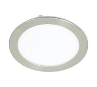 Eglo Connect.z Smart Home LED Bathroom Spotlight Fueva-Z, Flat spot Light for Ceiling, Ø 6.5 inches, ZigBee, app and Voice Control, Warm - Cool White, dimmable, Nickel-matt, IP44
