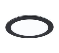 EGLO Connect.z Smart Home LED Bathroom Spotlight Fueva-Z, Flat spot Light for Ceiling, Ø 6.5 inches, ZigBee, app and Voice Control, Warm - Cool White, dimmable, Black, IP44