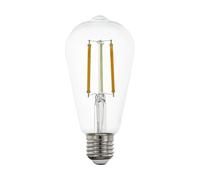 Eglo Connect.z Smart Home LED Bulb E27, ST64, Matter, ZigBee, App and Voice Control Alexa, dimmable, Warm to Cool White, 1055 lumens, 8 watts, Clear Vintage
