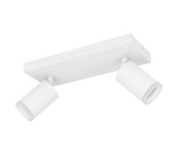 Eglo Connect.z Smart-Home LED Ceiling lamp Melitello-Z, 2 spot Ceiling Spotlight, ZigBee, Matter, app and Alexa Voice Control, Warm to Cool White, RGB, dimmable, White