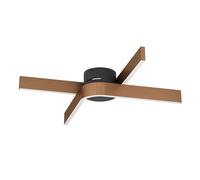 Eglo Connect.z Smart Home LED Ceiling Light Fixture Folcino-Z, dimmable lamp, ZigBee, Matter, app and Voice Control Alexa, Warm-Cold White, RGB, Bronze Finish