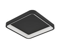 Eglo Connect.z Smart-Home LED Ceiling Light Fixture Loretello-Z, dimmable lamp, ZigBee, Matter, app & Voice Control Alexa, Warm to Cool White, RGB, Black, 35x35 cm