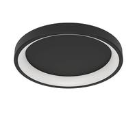 Eglo Connect.z Smart Home LED Ceiling Light Fixture Loretello-Z, dimmable lamp, ZigBee, Matter, app & Voice Control Alexa, Warm to Cool White, RGB, Black, Ø 35 cm