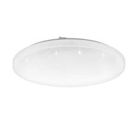 Eglo Connect.z Smart Home LED Ceiling Light Frania-Z, Crystal Effect lamp, ZigBee, app and Alexa Voice Control, Warm-Cool White, RGB, dimmable, White, Ø 43 cm