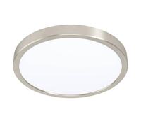 EGLO Connect.z Smart Home LED Ceiling Light Fueva-Z, Ø 11 inches, Zigbee Bathroom Lighting, app and Voice Control, White tunable Lights (Warm - Cool White), Nickel-matt, IP44