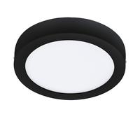 Eglo Connect.z Smart Home LED Ceiling Light Fueva-Z, Ø 8.3 inches, Zigbee Bathroom Lighting, app and Voice Control, White tunable Lights (Warm - Cool White), Black, IP44
